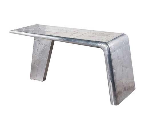 Industrial Style Aviator Aluminum Vintage Table Office Wing Desk Aviation