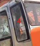 4383431 HITACHI Excavator Glass Cab Window Left Door Rear Position NO.4
