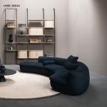 Leather Blue Velvet Upholstered Sofa Bed Contemporary Leather Couch Set