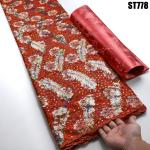 Polyester African Lace Silk Velvet Embroidery Fabric Perfect for Wedding Bridal