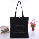 Draw String Reusable Cotton Canvas Tote Bag For Women Shopping