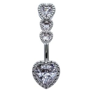 Quality Stainless Steel Belly Button Piercings Jewelry Women'S Crystal Belly Button Rings wholesale