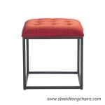 Black square tufted storage ottoman