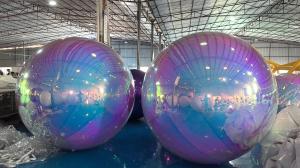 Quality Outdoor Pvc Hanging Inflatable Mirror Balloon Giant Inflatable Silver Mirror Ball Decoration wholesale