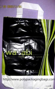 Quality Cotton Rope Plastic Handle Bags , Quadrate Bottom Soft Loop Shopping Bags wholesale
