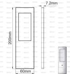 Flat Square Wall Installation LED Furniture Cabinet Lamp Magnet Cover CE