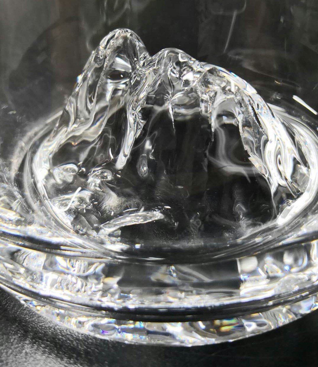 14 Oz Whiskey Glasses With Creative Ice Montain Bottom