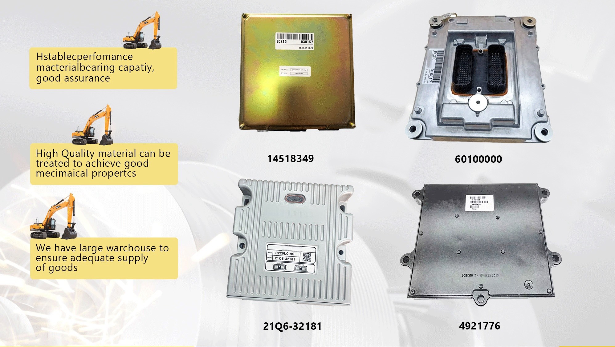 21Q6-32181 ECU Controller for Hyundai R220LC-9S R210LC-9 Excavator Computer Control Unit