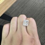 6.56 Carat Radiant Cut Diamond Lab Grown SI1 Clarity F Color