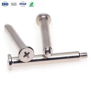 Quality M4 Shoulder Long Bolt Stainless Steel Cross Groove Flat Head Bolt Custom wholesale