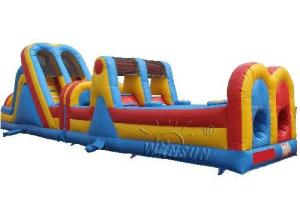 Quality Dual Lane Inflatable Sports Games / Obstacle Course 15.2x3x4.9m wholesale