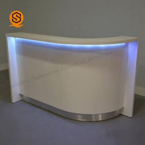Quality L Shaped Salon Reception Desk Led Executive Lounge Bar Counter wholesale