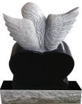 Carved Angel Heart shape headstones of America style