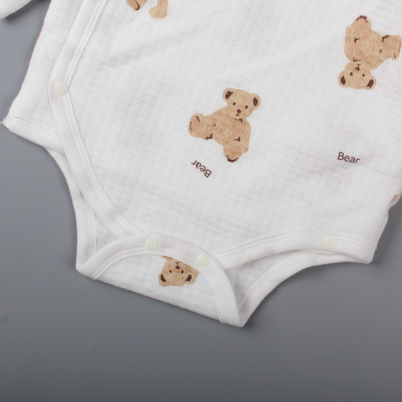 Long Sleeve Autumn Padded Long Sleeves Organic Cotton Baby Romper Jumpsuits