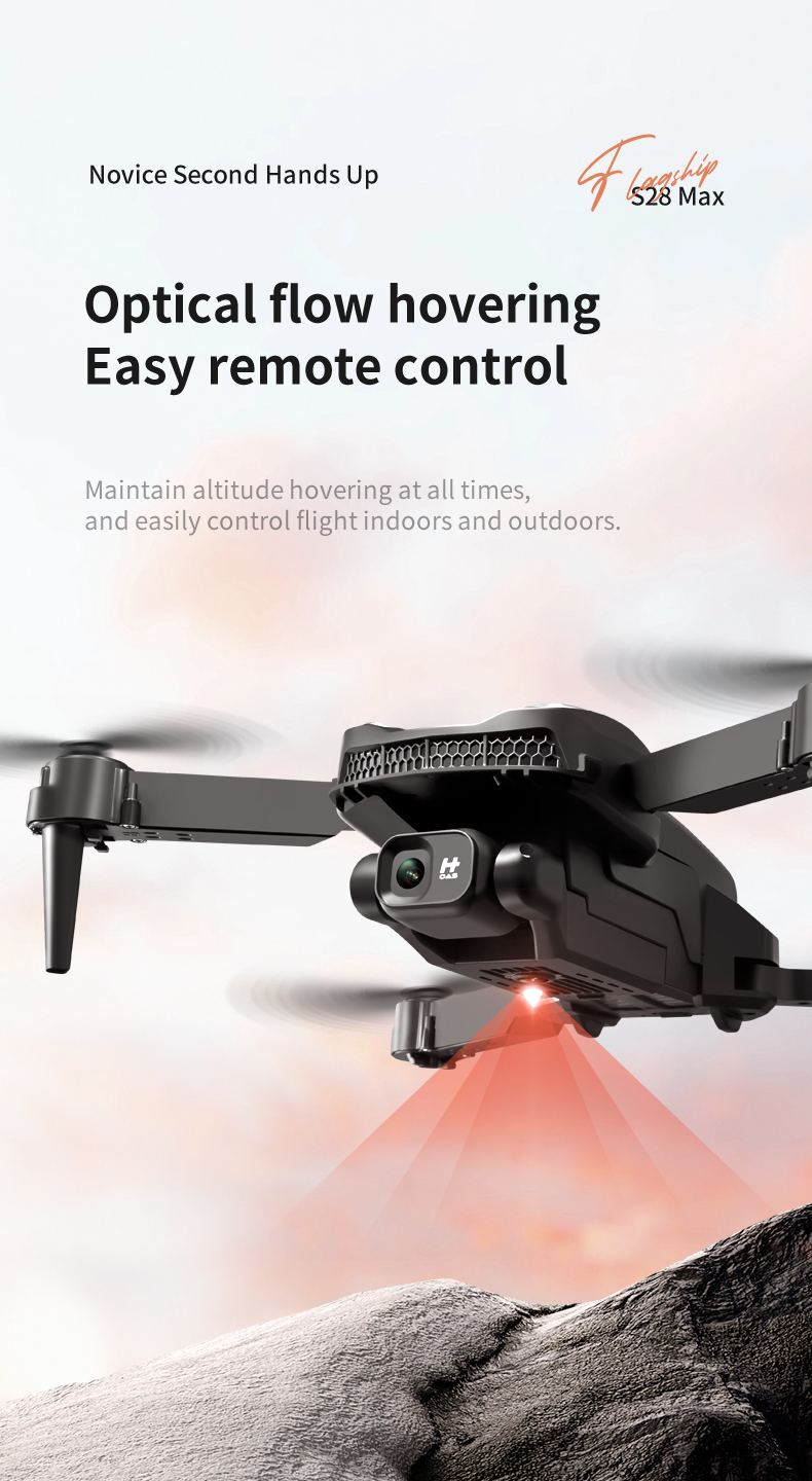 S28 Max Rc Remote Contral Dual Camera Drone With 4k Camera Fpv Drone Aircraft Toy Mini Drone 100 m Remote Control Distance
