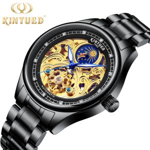 Quality Luminous Tourbillon Skeleton Watch Classical With High Hardness Glass wholesale