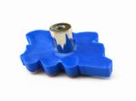 Blue Train Silicon Kids Bedroom Knobs / Soft Plastic Childrens Wardrobe Door