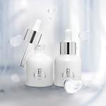 Cosmetic Serum Essential Oil Glass Bottle 30ml Empty Bamboo Dropper