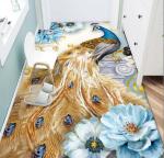 Peacock Pattern Household Bedroom Living Room Floor Carpet Special Style