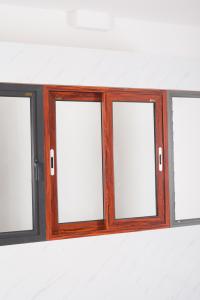 Quality Red Aluminium Window Frame With Glass , Aluminum Frame Sliding Windows wholesale