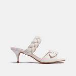 JBHS0306 Off White 50mm Women High Heeled Shoes Anti Slippery Padded Insoles