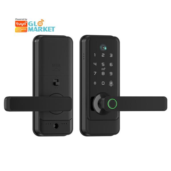 Glomarket Tuya Wifi Keyless Deadbolt Lock Serraduras Electric Handle Front Door