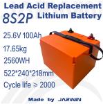 Compact and Lightweight 25.6V 100Ah LiFePO4 Battery for Easy Installation in