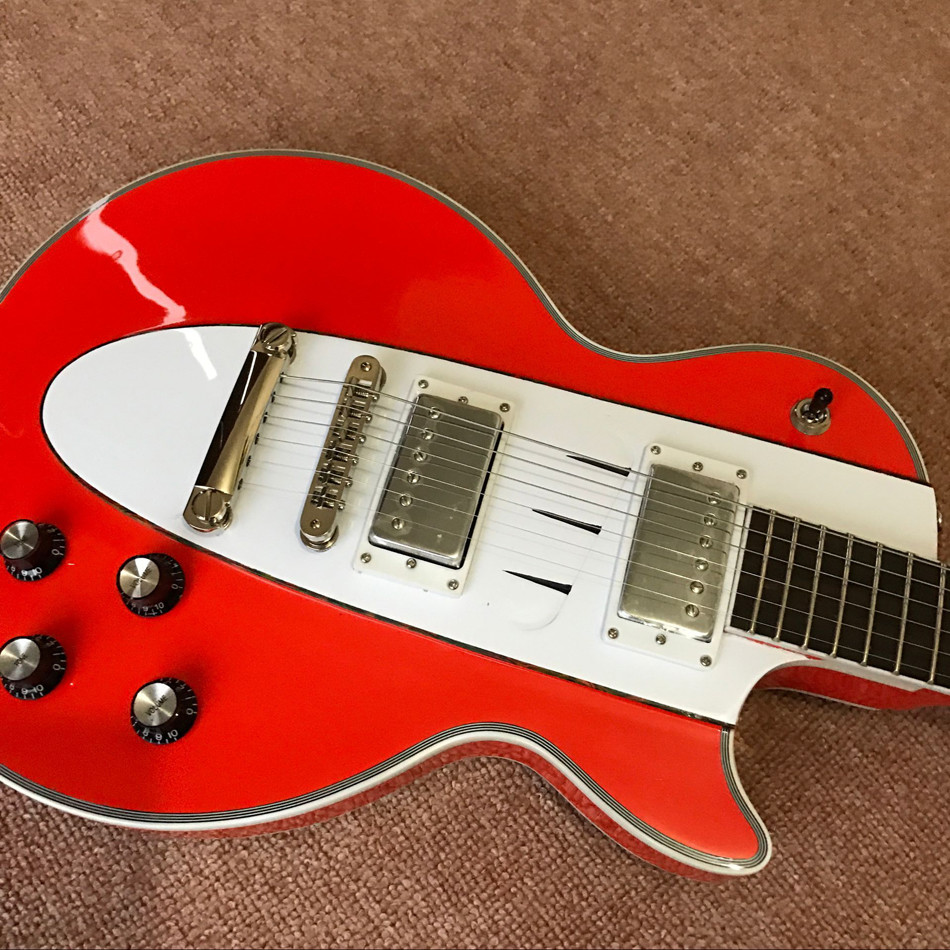 Custom hot selling orange Lp electric guitar guitar musical instruments mahogany body neck