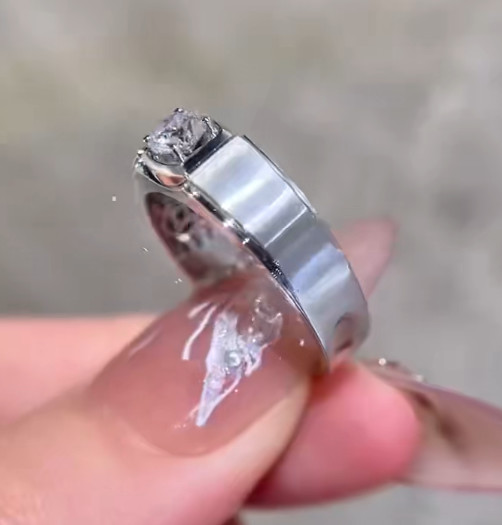 Men's Diamond Ring Lab Grown Diamond Rings 18K Customization Engagement Ring