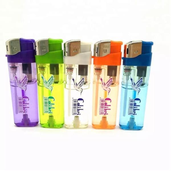 Transparent Color Electronic Lighter Cigarette Plastic Encendedores Lighter