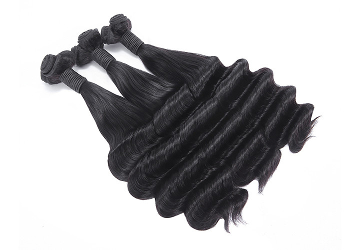 No Synthetic Virgin Human Hair Extensions Funmi Water Wave Double Drawn Style