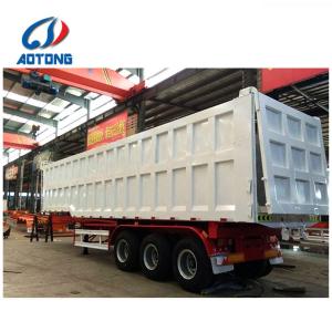 Quality 20-80tons Tipping Trailer Semi Truck with Hydraulic Self Discharge and HYVA System wholesale