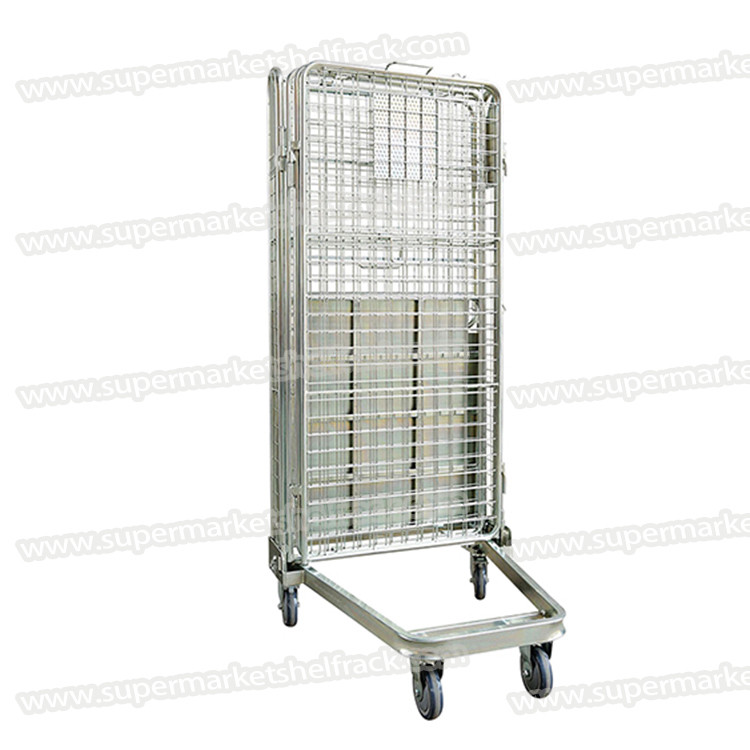 1700mm Zinc Plating Logistic Trolley 800MM Heavy Duty Platform Truck Trolley 300kg 4 Wheels