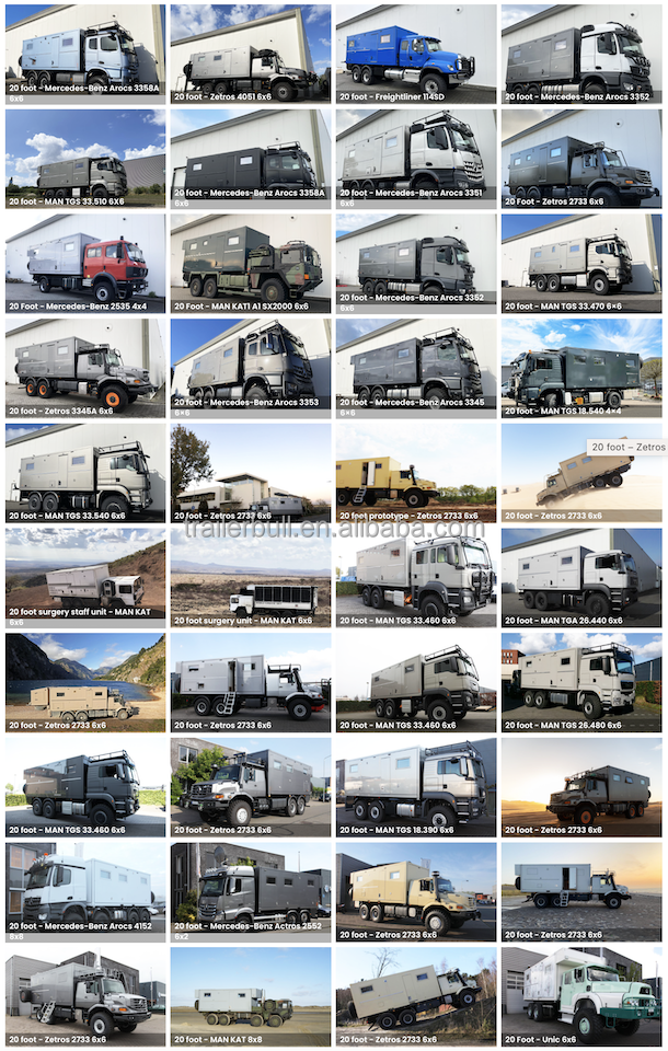 Overland Expedition Camping with 20ft Customizable FRP Truck Camper Shell and Windows