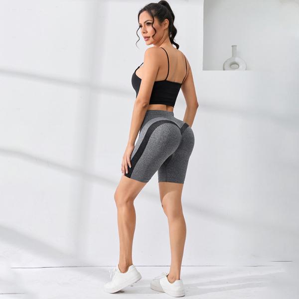 Fitness pants women's stretch tight tight buttocks abdominal cinch pants quick