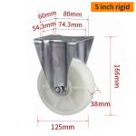 EDL‌ Medium Duty 5inch Caster TPA Plate by Rigid , Swivel and Brake Type 250kg