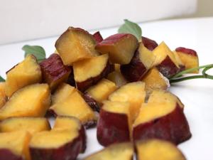Quality IQF Frozen Steamed Sweet Potato, Fan cut with skin, vatiety of 'shengli 100' wholesale