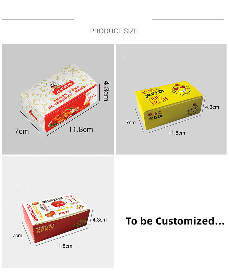 Biodegradable Paper Hamburger Box Cardboard Food Containers Take Out