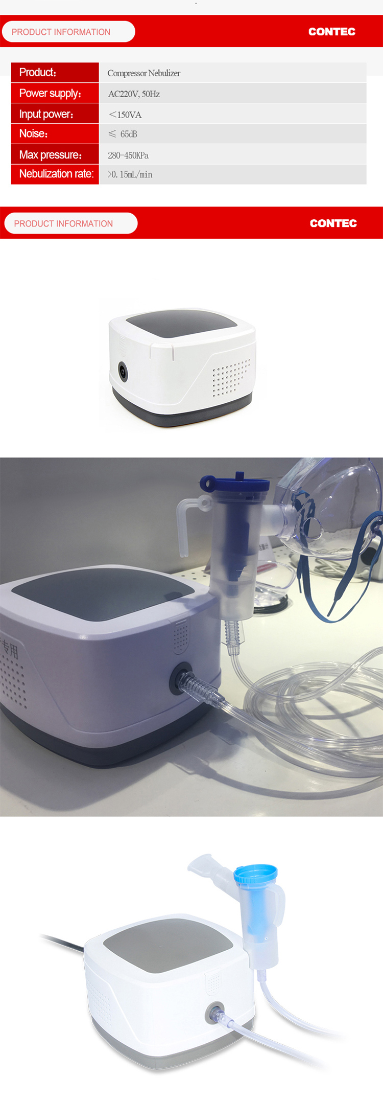 Quiet Medical Device Equipment Mini Compressor Nebulizer Machine