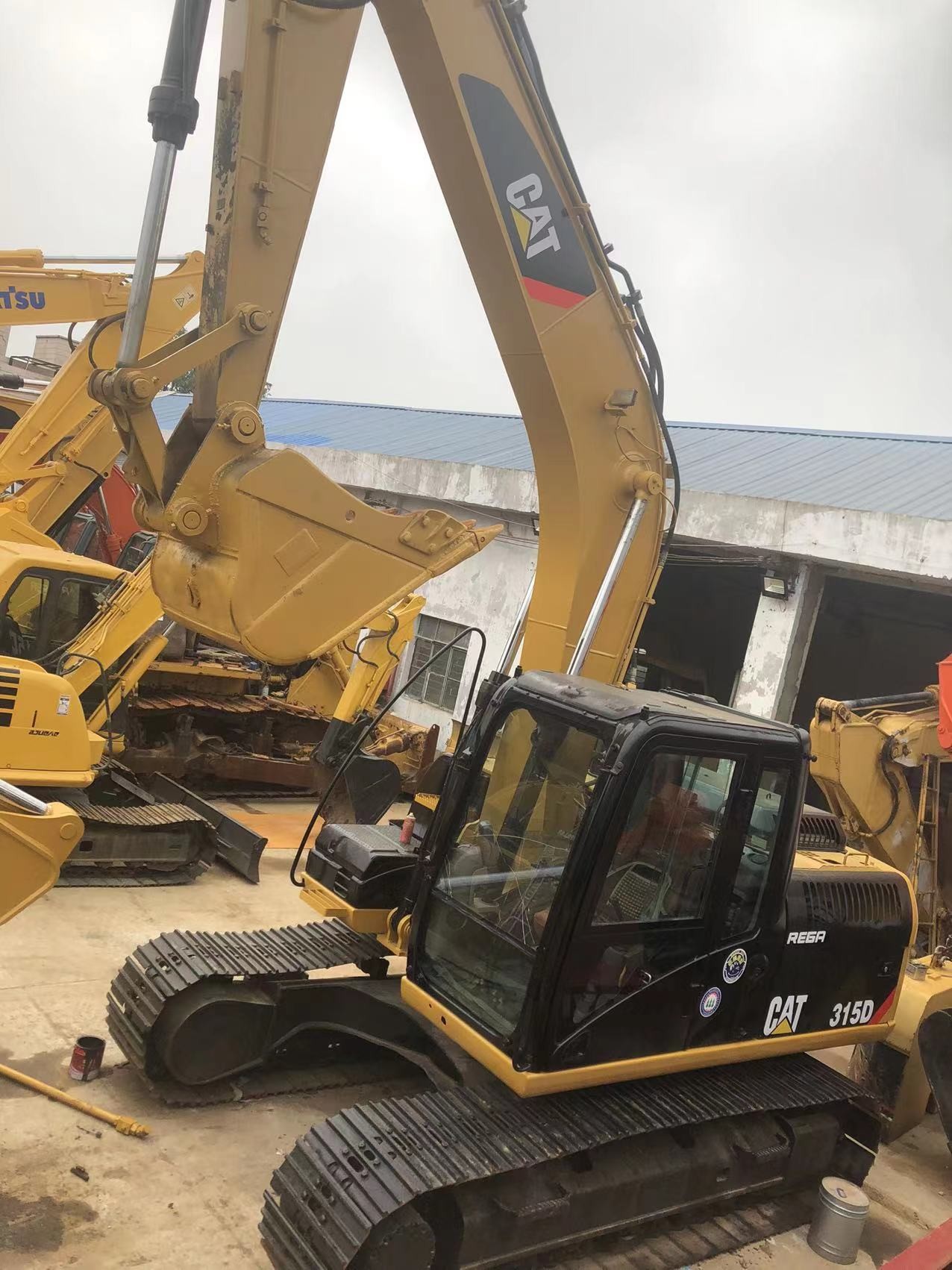 12T Used CAT / Caterpillar Excavator With Swinging Hydraulic System 312D