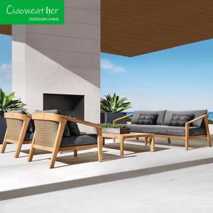 Quality Hotel Patio Conversation Furniture Teak Garden Sofa Set for Outdoor Entertaining wholesale