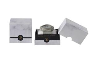 Quality Cardboard Morden Marble Gift Box , Single Watch Gift Boxes With Pillow wholesale