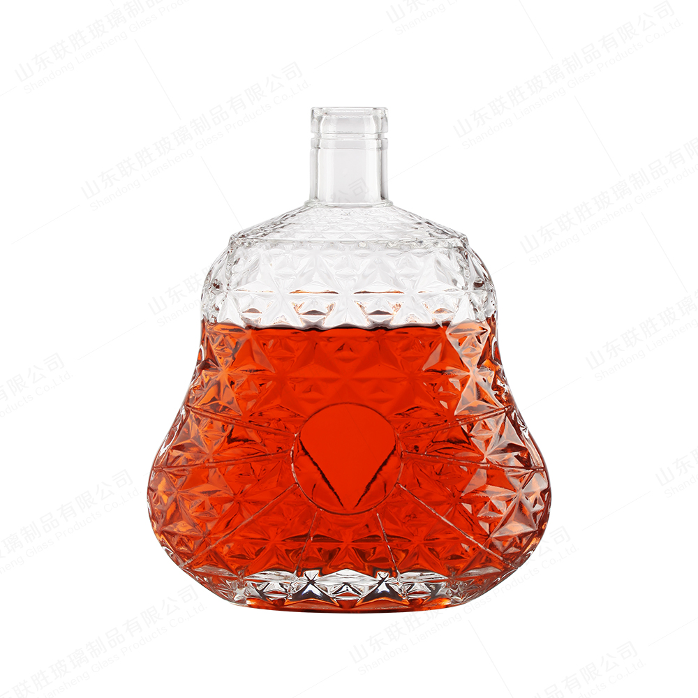 High End Flat 700ml 750ml Glass Bottle Custom Size Accepted Industrial Beverage