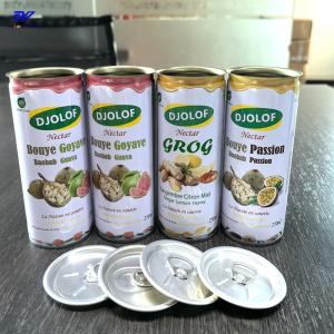 Quality 250ml Tinplate Beverage Tin Can Packed For Many Kinds Of Fruit Juice wholesale