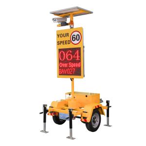 Quality Single Lane Portable Radar Traffic Speed Sign With 130KM/H LPR For Busy Street wholesale