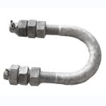 35KN Electric Power Fittings HDG U Bolt 80MM - 140MM