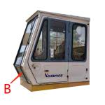 755mm 310mm Excavator Windscreen Replacement Tempered Front Down Glass