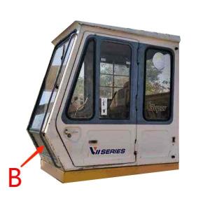 Quality 755mm 310mm Excavator Windscreen Replacement Tempered Front Down Glass wholesale