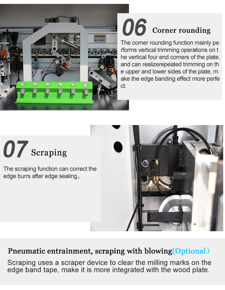 Customizable Edge Banding Machine No Glue Mark Auto Edgebander for Panel Length ≥120mm