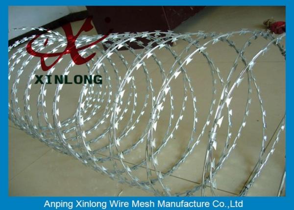 Stainless Steel Razor Blade Wire Concertina Barbed Wire High Tensile Strength